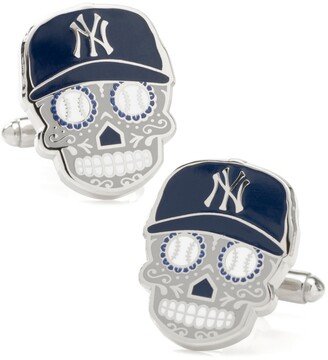 Mlb Men's New York Yankees Sugar Skull Cufflinks