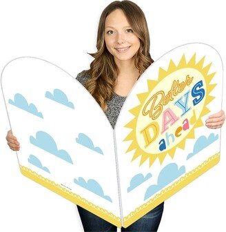Big Dot Of Happiness Better Days Ahead - Thinking of You Giant Greeting Card - Shaped Jumborific Card