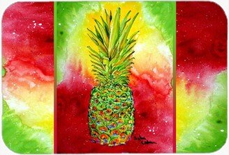 8395LCB 15 x 12 Pineapple In Green And Red Glass Cutting Board