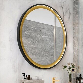 ZEVNI Round LED Bathroom Mirror Anti-Fog Dimmable Wall Mounted Vanity Mirror with Lights - 36