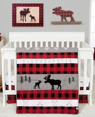 Closeout! Lumberjack Moose 3-Piece Crib Bedding Set