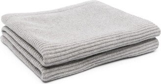 Ribbed-Knit Cashmere Blanket