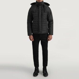 Malcolm Black Hooded Puffer Jacket