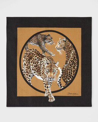 Dolce&Gabbana Casa Allover Leopard Linen Napkins, Set of 2