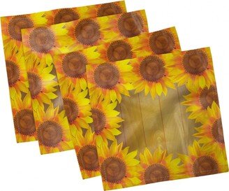 Sunflower Set of 4 Napkins, 18