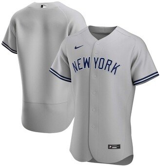 Men's Gray New York Yankees Road Authentic Team Jersey