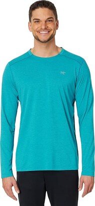 Cormac Crew Long Sleeve (Dark Blue Tetra Heather) Men's Clothing