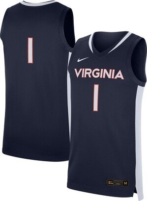 Men's #1 Navy Virginia Cavaliers Replica Basketball Jersey