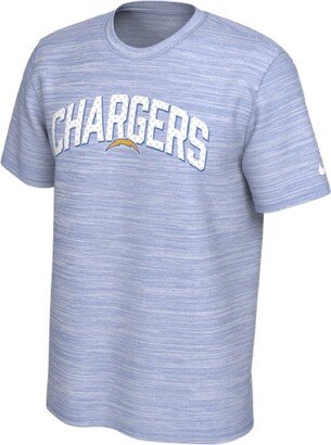 Men's Powder Blue Los Angeles Chargers Sideline Velocity Athletic Stack Performance T-shirt