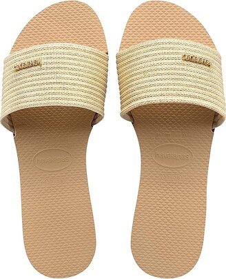 You Malta Metallic Flip Flop Sandal (Golden) Women's Shoes