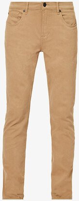 Mens Beige Slimmy Tapered Slim-fit Tapered Stretch-denim Jeans