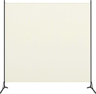 1-Panel Room Divider Cream White 68.9x70.9