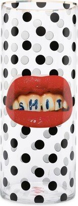 Toiletpaper Lips-print vase