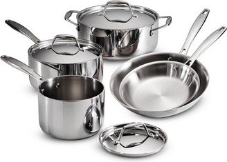 Gourmet Tri-Ply Clad Induction-Ready Stainless Steel 8 pc Cookware Set