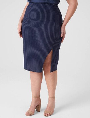 Pinstriped Bodycon Skirt