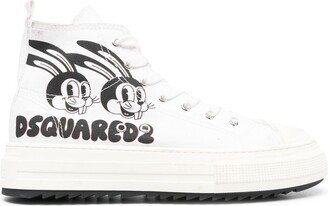 Logo-Print High-Top Sneakers-AH