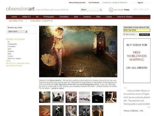 Obsessionart Promo Codes & Coupons