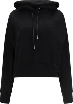 Cropped Drawstring Hoodie-AB