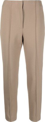 Pintuck-Detail Cropped Trousers