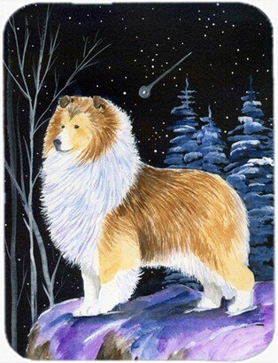 SS8368LCB Starry Night Sheltie Glass Cutting Board