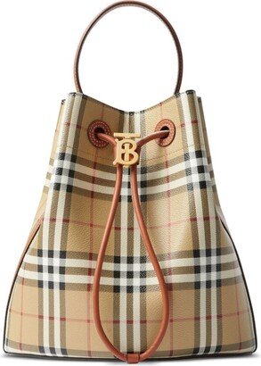 small TB Vintage Check bucket bag