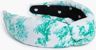 Exclusive Green Toile Knotted Headband