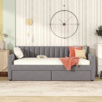 Twin Size Upholstered daybed with Drawers-AG