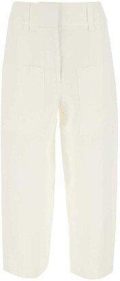 Tapered Leg Cropped Trousers-AA