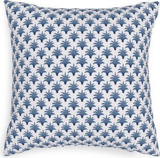 Pillows: Pinecone - Indigo On Cream Pillow, Woven, White, 20X20, Double Sided, Blue