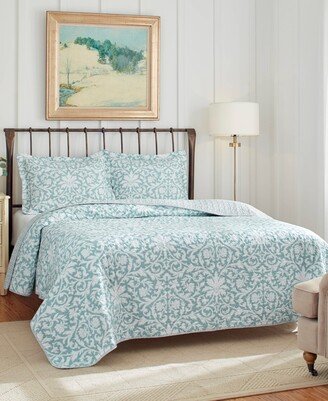 Mia Cotton Reversible 3 Piece Quilt Set, Full/Queen