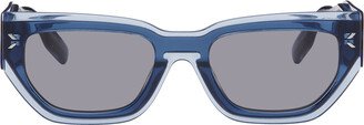 Blue Rectangular Sunglasses