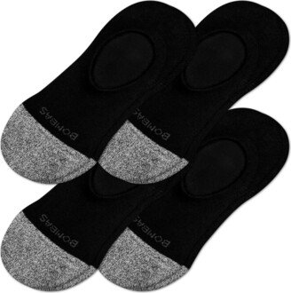 Men's Cushioned No Show Sock 4-Pack - Black - Large - Cotton