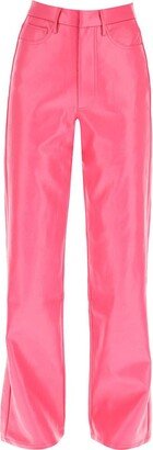 'rotie' monogram faux leather pants-AC