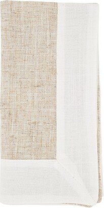 Saro Lifestyle Dinner Napkins With Two Tone Design (Set of 4)