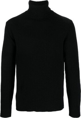 Roll-Neck Knitted Jumper-BE