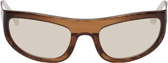 A BETTER FEELING Brown & Silver Corten Sunglasses