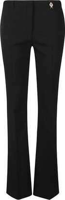 Medusa Plaque Mid-Rise Flared Trousers