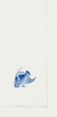 Saro Lifestyle Table Napkins With Embroidered Fish Design (Set of 6)