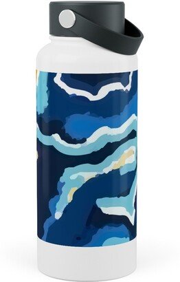 Photo Water Bottles: Psychedelic Blues Stainless Steel Wide Mouth Water Bottle, 30Oz, Wide Mouth, Blue