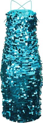 Monique Aqua Blue Sequin Dress