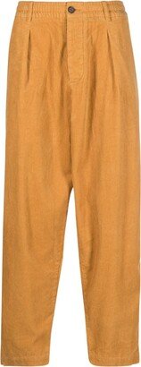 Pleat-Detail Wide-Leg Corduroy Trousers