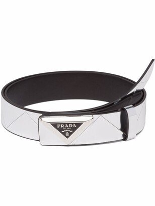 Triangle-Detail Logo-Plaque Belt