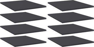 Bookshelf Boards 8 pcs Gray 15.7x19.7x0.6 Chipboard