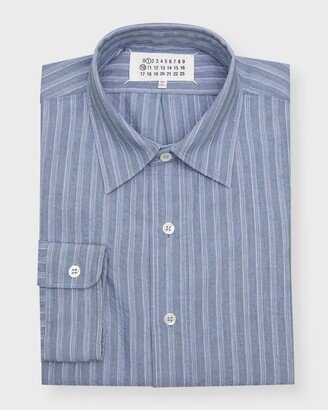 Men's Striped Cotton Dress Shirt