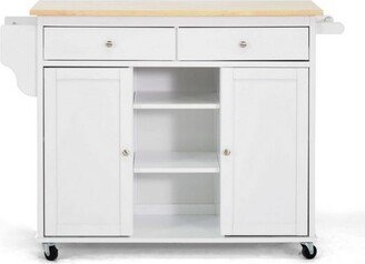 Meryland Modern Kitchen Island Cart White