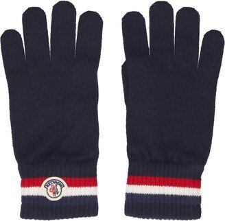 Extrafine wool tricolor gloves