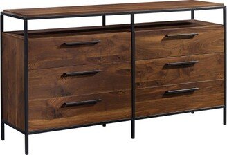 Nova Loft 6 Drawer Dresser Grand Walnut