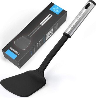 Flexible Nylon Spatula Turner With Stainless Steel Ergonomic Handle