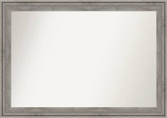 41 x 29 Non-Beveled Regis Barnwood Gray Wood Bathroom Wall Mirror