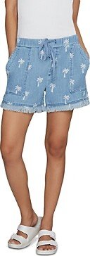 Denim Drawstring Shorts